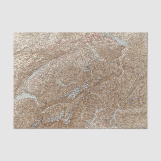 Die Schweiz, Zwitserland Atlas Map Tissuepapier (Voorkant)