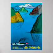 Die Schweiz, Zwitserland, reisposter Poster (Voorkant)