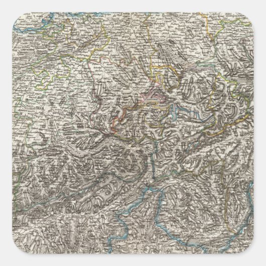 Die Schweiz - Zwitserland Vierkante Sticker (Voorkant)