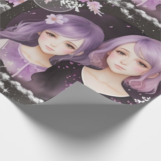 Die Schwestern Lavendel & Sakura Cadeaupapier (Hoek)