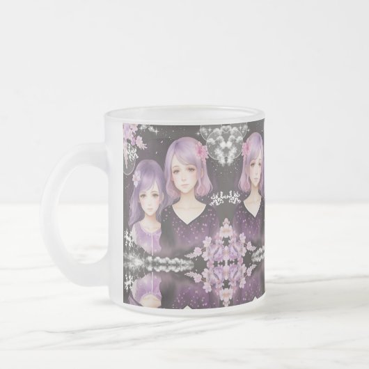 Die Schwestern Lavendel & Sakura Matglas Koffiemok (Links)