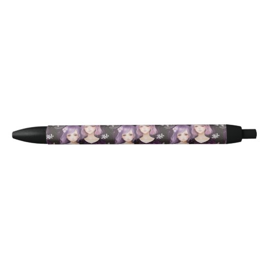 Die Schwestern Lavendel & Sakura Zwarte Inkt Pen (Voorkant)