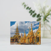 Die Shwedagon Pagode in Rangoon Myanmar Postkarte Briefkaart (Staand voorkant)