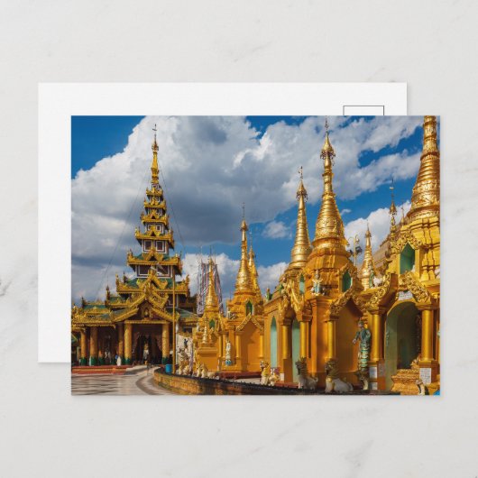 Die Shwedagon Pagode in Rangoon Myanmar Postkarte Briefkaart (Voorkant / Achterkant)