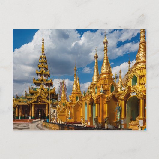 Die Shwedagon Pagode in Rangoon Myanmar Postkarte Briefkaart (Voorkant)