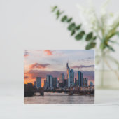 Die Skyline von Frankfurt Postkarte Briefkaart (Staand voorkant)