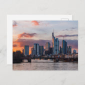 Die Skyline von Frankfurt Postkarte Briefkaart (Voorkant / Achterkant)