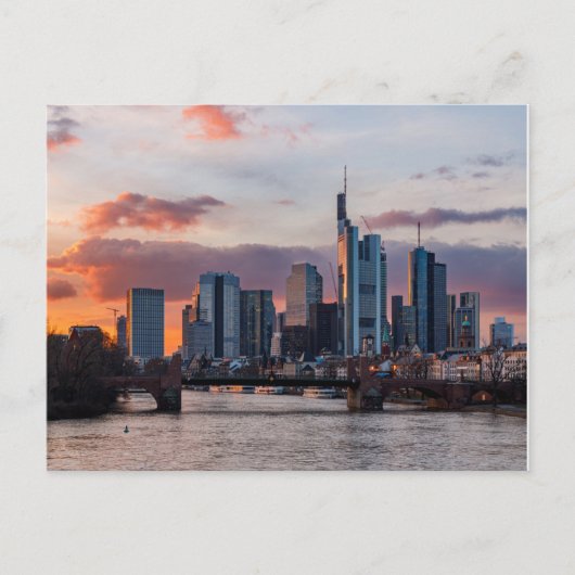 Die Skyline von Frankfurt Postkarte Briefkaart (Voorkant)