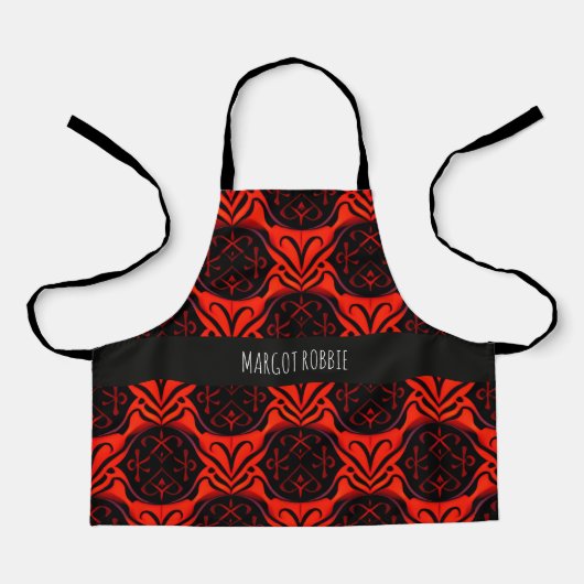 Die snijdt Floral Gladde hoek Elegant Patroon Schort (Voorkant)