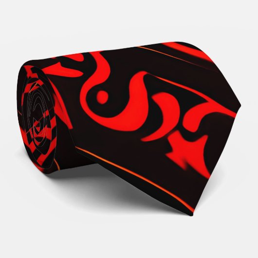 Die snijdt Rood Bloemen Vlotte hoek Geometrisch Pa Stropdas (Opgerold)