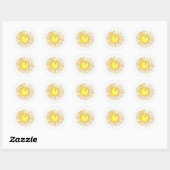 Die Sonne scheint -  Ronde Sticker (Vel)