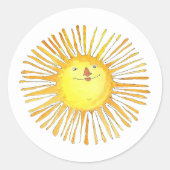Die Sonne scheint -  Ronde Sticker (Voorkant)