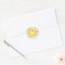 Die Sonne scheint - Ronde Sticker