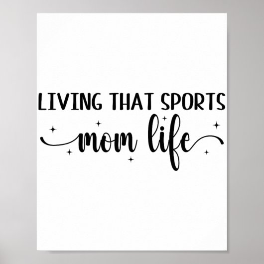 Die sport mam leven grappige Moederdag sport mam Poster (Voorkant)