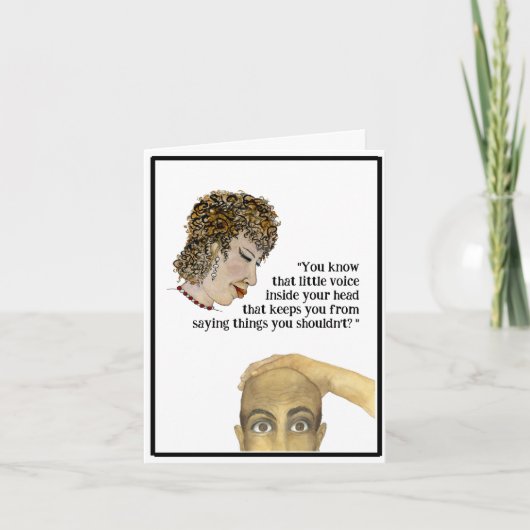 Die stem zal in je hoofd klinken kaart (Voorkant)