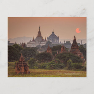 Die Tempel von Bagan in Myanmar Postkarte Briefkaart