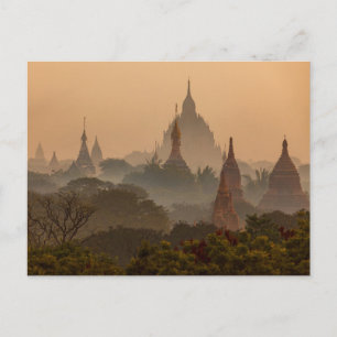 Die Tempel von Bagan in Myanmar Postkarte Briefkaart