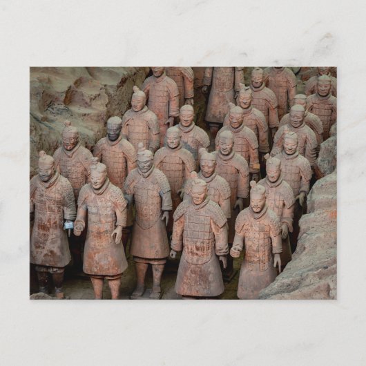 Die Terracotta Armee von Xian in China Briefkaart (Voorkant)