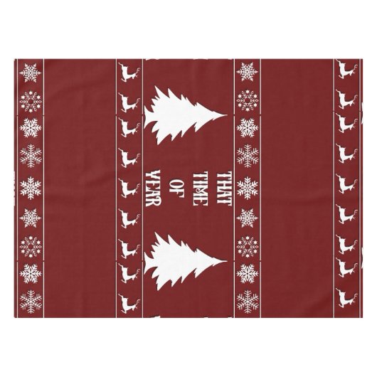 Die tijd van het jaar tafelkleed (Voorkant (Horizontaal))