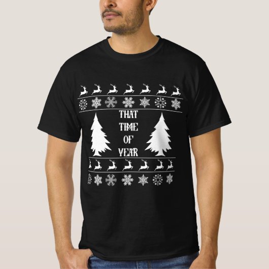 die tijd van lelijke kerst trui T-shirts (Voorkant)