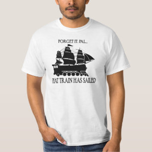 Die trein heeft verzilverd t-shirt
