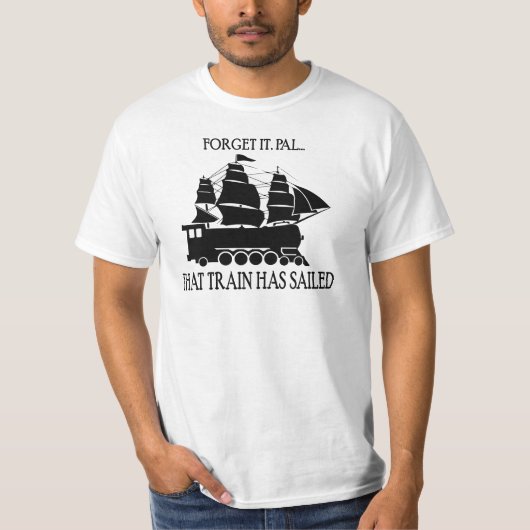 Die trein heeft verzilverd t-shirt (Voorkant)