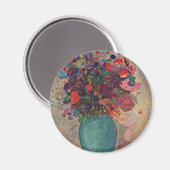 Die Türkisvase van Redon Odilon (beste kwaliteit) Magneet (Voorkant / Achterkant)