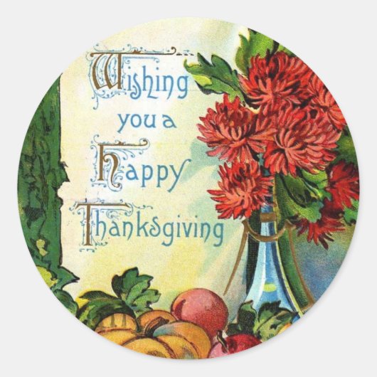  die u een gelukkige Thanksgiving Stickers wenst (Voorkant)