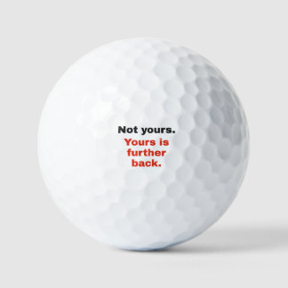 Die van jou ligt verder naar achteren: Grappige go Golfballen