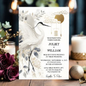 Die Veer Rustieke Aziatische Sky Cloud Crane Bruil Kaart