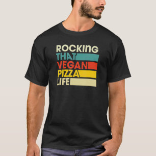 Die Veganistische Pizzaleven Stijl Retro Vintage T-shirt