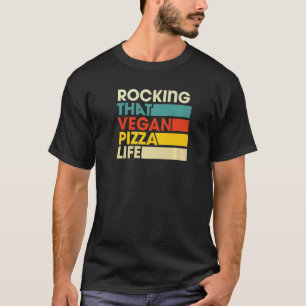 Die Veganistische Pizzaleven Stijl Retro Vintage T-shirt