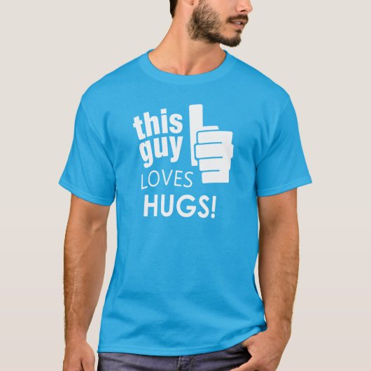 Die vent houdt van Hugs! T-shirt (Voorkant)