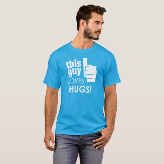 Die vent houdt van Hugs! T-shirt (Voorkant volledig)