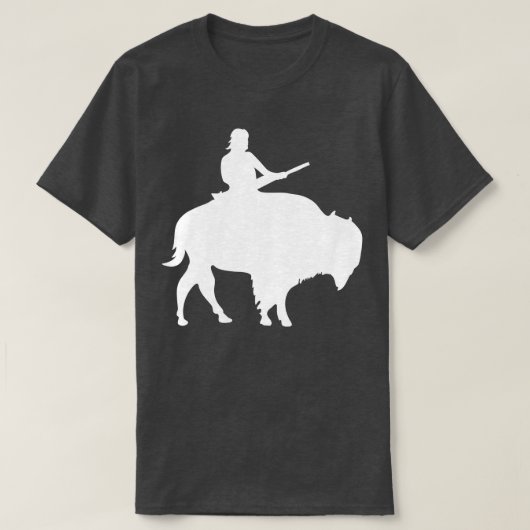 Die vent op een Buffalo Silhouette T-shirt (Design voorkant)