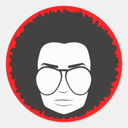 die vent uit de jaren 70 ronde sticker (Voorkant)