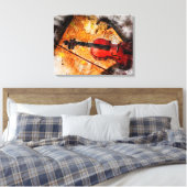 Die Violine Canvas Afdruk (Insitu (Slaapkamer))