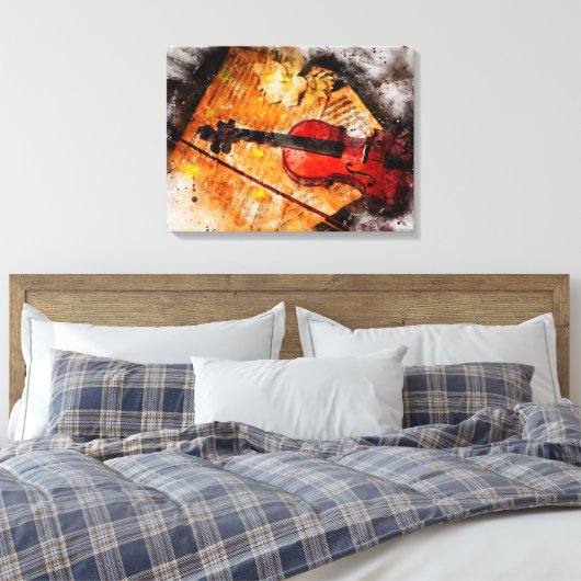 Die Violine Canvas Afdruk (Insitu (Slaapkamer))