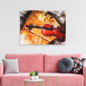 Die Violine Canvas Afdruk (Insitu (Woonkamer))