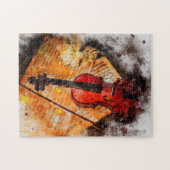 Die viool  - legpuzzel (Horizontaal)