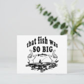 "Die vis was zo groot." Briefkaart (Staand voorkant)