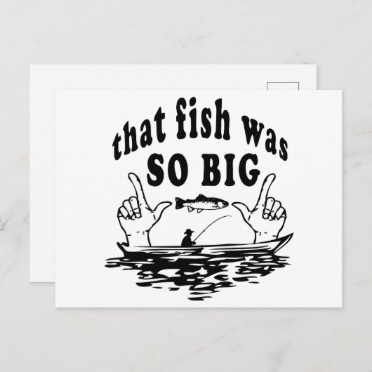"Die vis was zo groot." Briefkaart (Voorkant / Achterkant)
