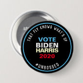 Die vlucht met STEMMING BIDEN HARRIS 2020 Large Ronde Button 7,6 Cm (Voorkant /achterkant)