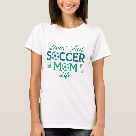 Die voetbalmoeder leven t-shirt (Voorkant)