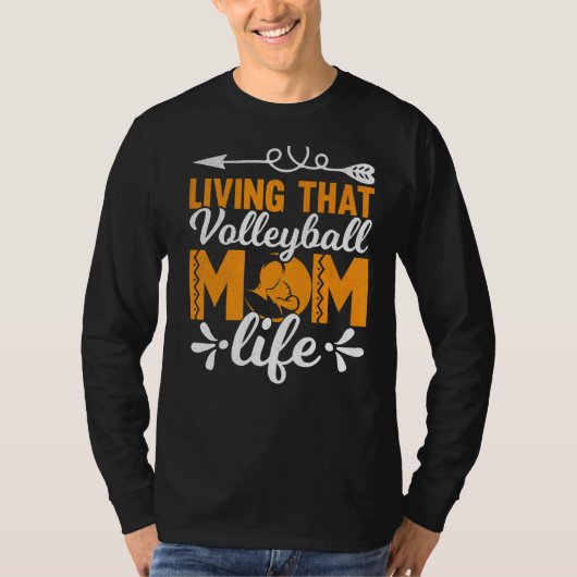 Die volleybal mama-moeder leven t-shirt (Voorkant)