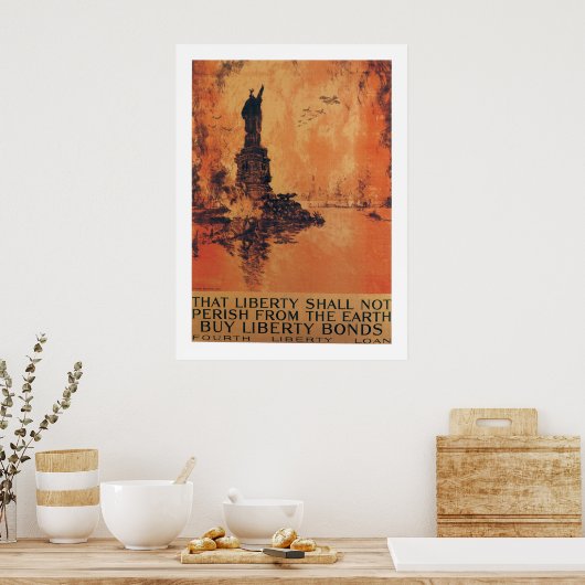 Die vrijheid mag niet van de aarde komen poster (Keuken)