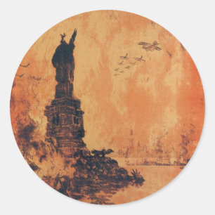 Die vrijheid mag niet van de aarde komen ronde sticker