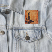 Die vrijheid mag niet van de aarde komen vierkante button 5,1 cm (In situ)