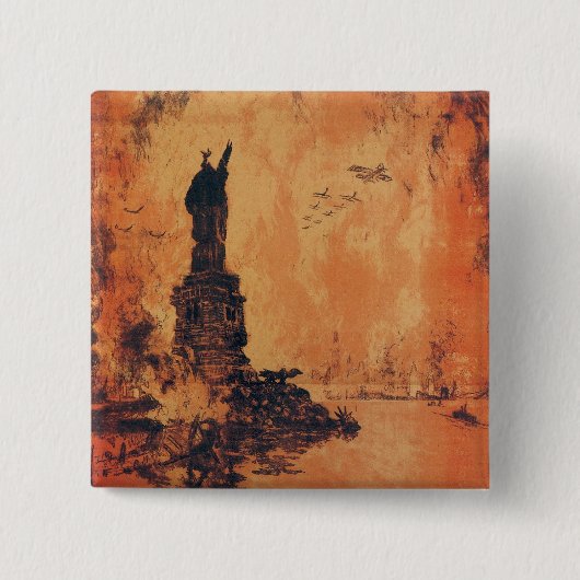 Die vrijheid mag niet van de aarde komen vierkante button 5,1 cm (Voorkant)