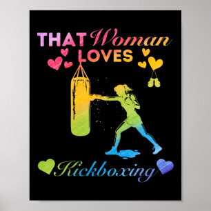Die vrouw houdt van kickboksen poster